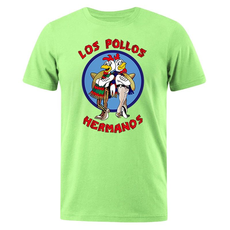 Men's Fashion T-Shirts Summer LOS POLLOS Hermanos T-shirt Men Chicken Brothers Short Sleeve TShirt Hipster Tops