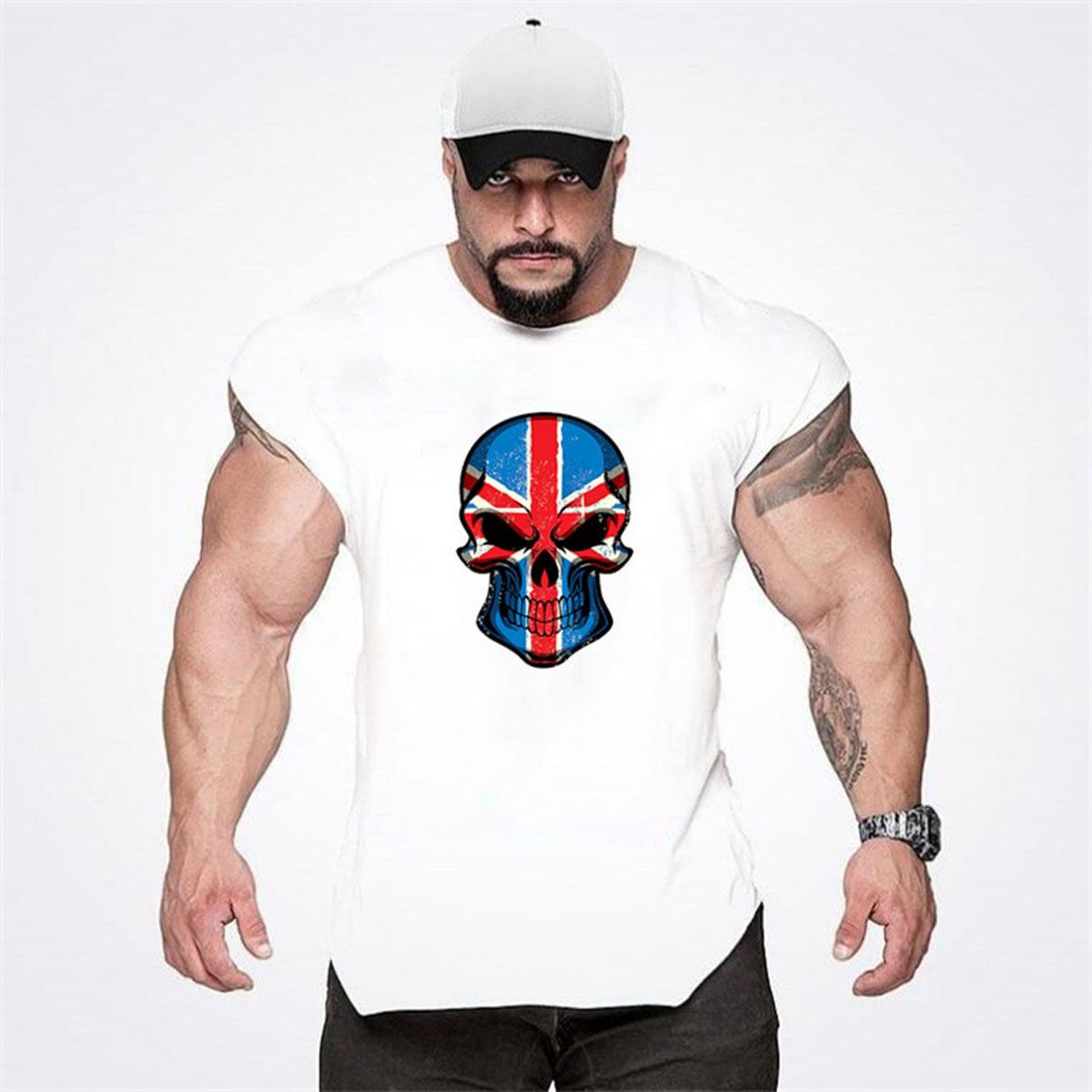 Fitness Mens Clothing Bodybuilding Vest Summer Gym tatop men hop streetwear workout Sleeveless shirt tee shirt homme