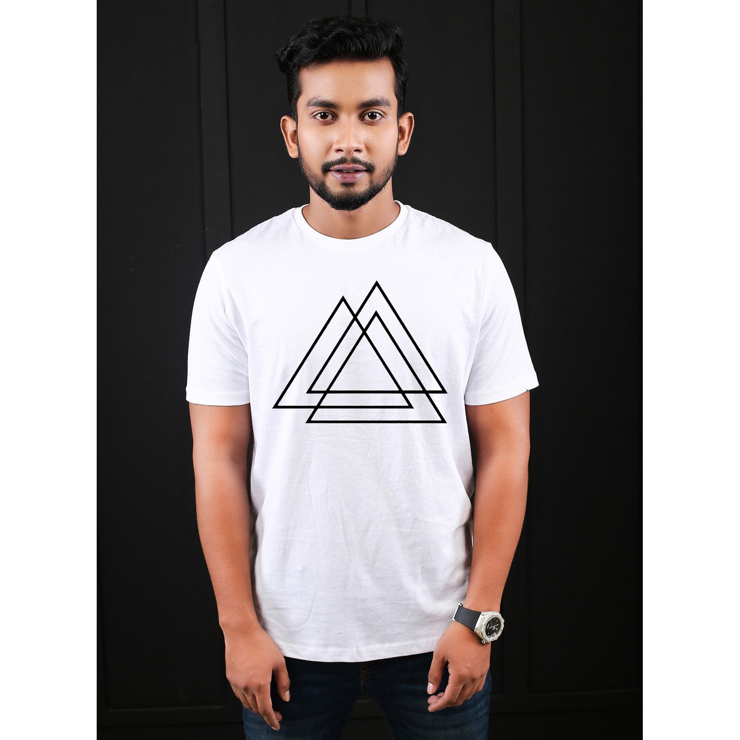 Triangle Shape Short Sleeve Tshirt For Menz & Women's