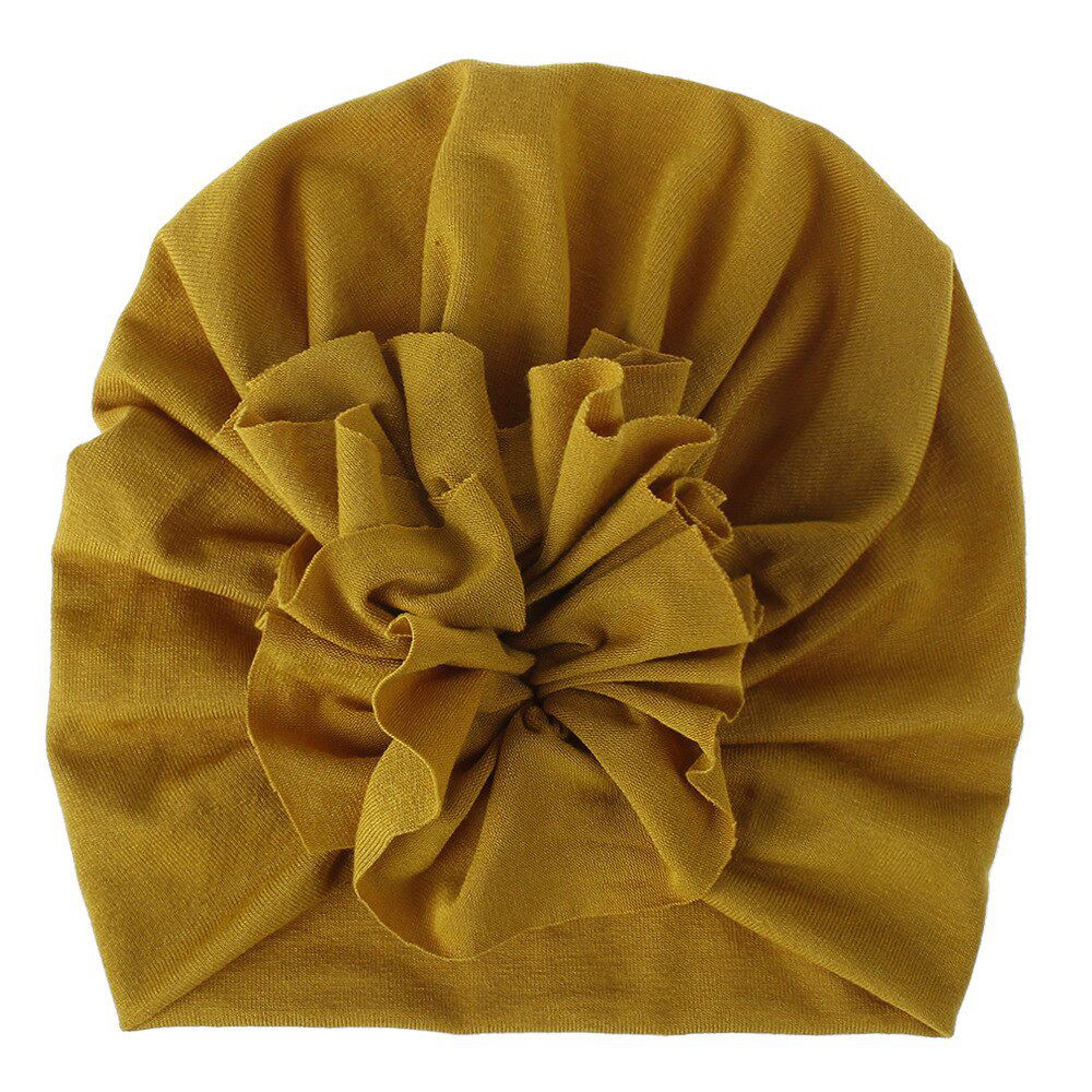 Cute Candy Color Baby Hats Soft Warm Flower Turban Cap Beanie Infant Newborn Kid Unisex Fashion Cotton Cap