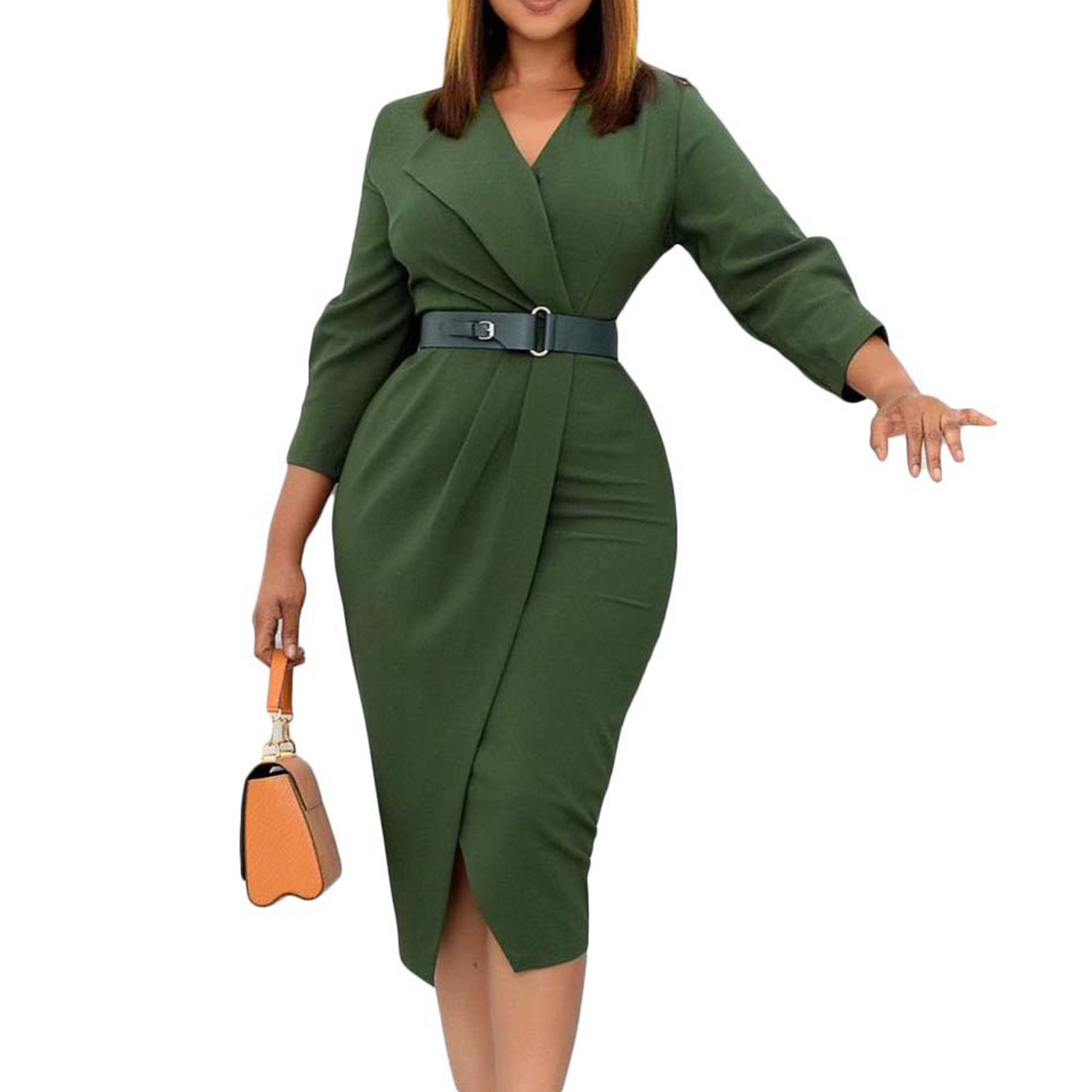 Spring Dress Elegant Belt Spring Dress
