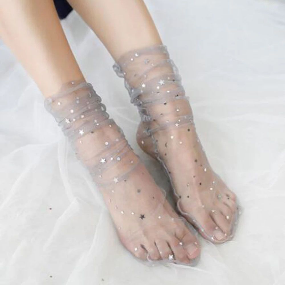 Stylish Socks For Girls Women ( Made in China) Ash