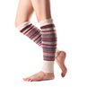 Women Striped Knitted Leg Warmers Winter Footless Knee High Fashion Boot Socks
