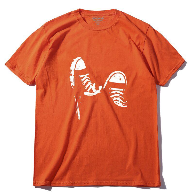 COOLMIND 100% cotton casual short sleeve skate shoes men T shirt cool summer cool men t shirt male men t-shirt male tee shirts