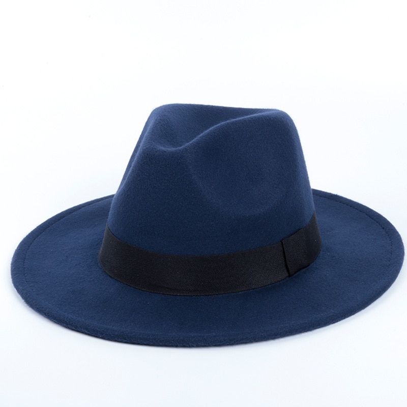 Brand Winter and Autumn Faux Wool Women's Men's Women's Fedora Top Jazz Hat European and American Round Hat Bowler Hat  Casual