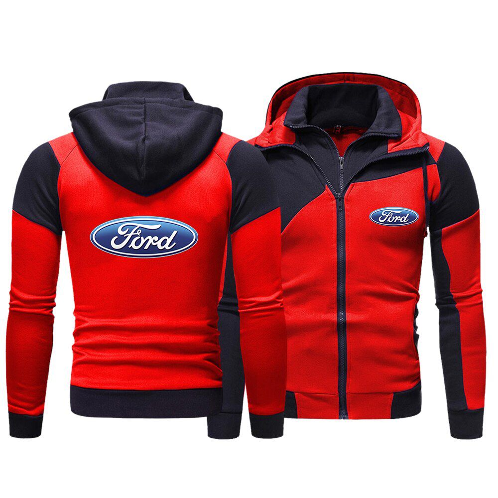 Ford   car logo Zipper Clothing Jacket Men Cotton Sweatshirt Hoody Spring Autumn Harajuku Male Fleece Sportwear Hoodies