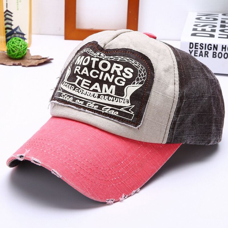 Affixed Cloth Coating Color Matching Baseball Caps Men's And Fashion Wholesale Outdoor Sunshade Cap