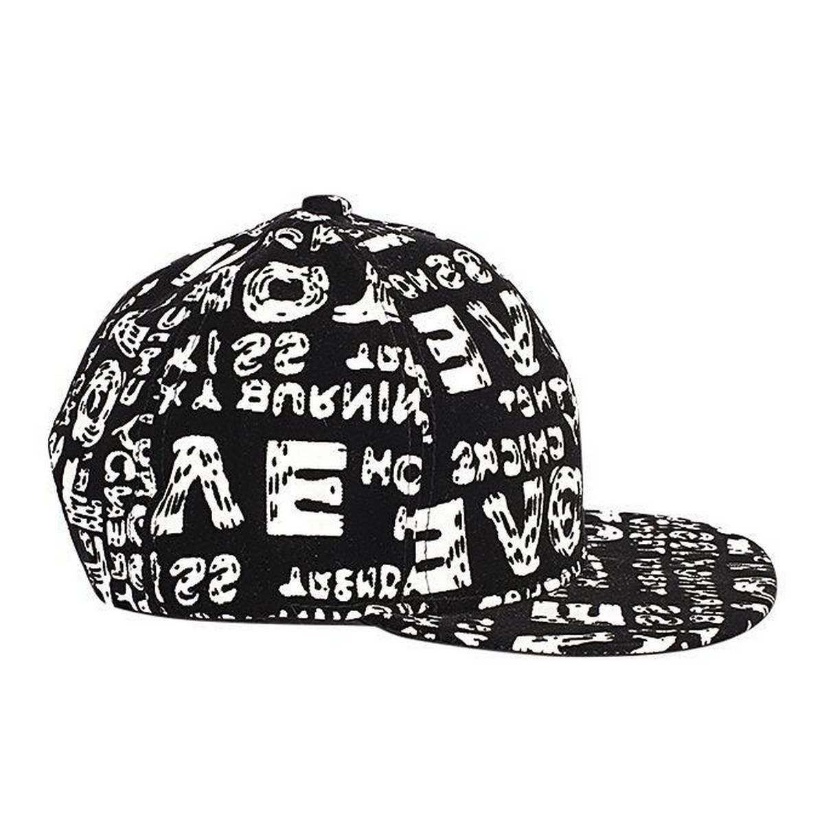 Black And White Cotton DJ Hip Hop Cap For Men_HH Fashion