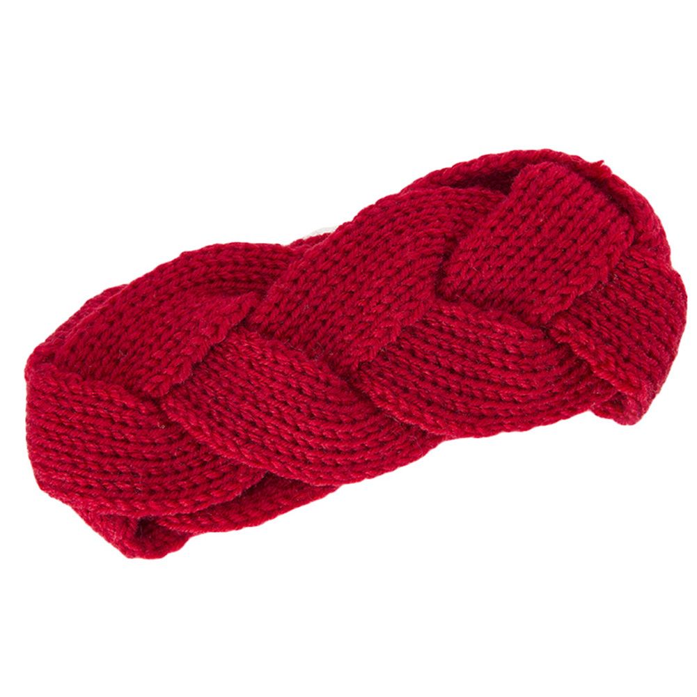 Winter Unisex Solid Color Warm Crochet Twist Knit Headband Hair Band Accessory