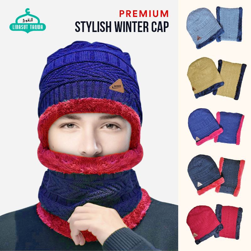 Premium Stylish Winter Cap & Neck Warmer Set