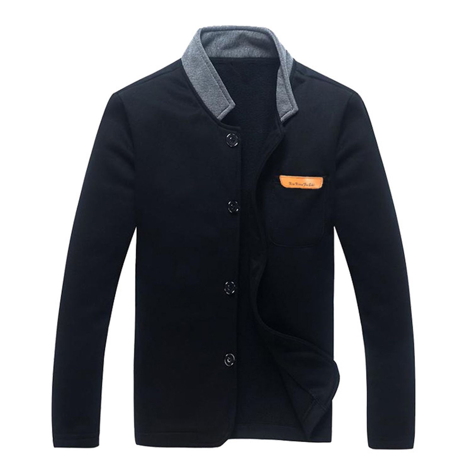Men Coat Simple Single-ed Casual Jket