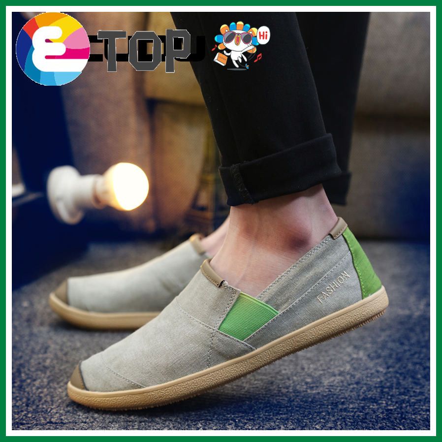 Simple Men Flats Plimsolls Retro Style Canvas Casual Shoes Men Espadrille Fisherman Shoes Plus Size Alpargatas Hombre