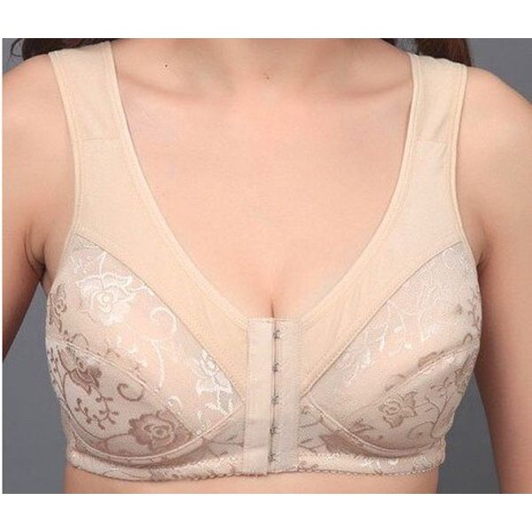Wireless Cotton Bras for Women Lingeries Front Close Bralette Leisure Comfortble Underwear Plus Size 44 42 40 38 36 34 B C D C3-