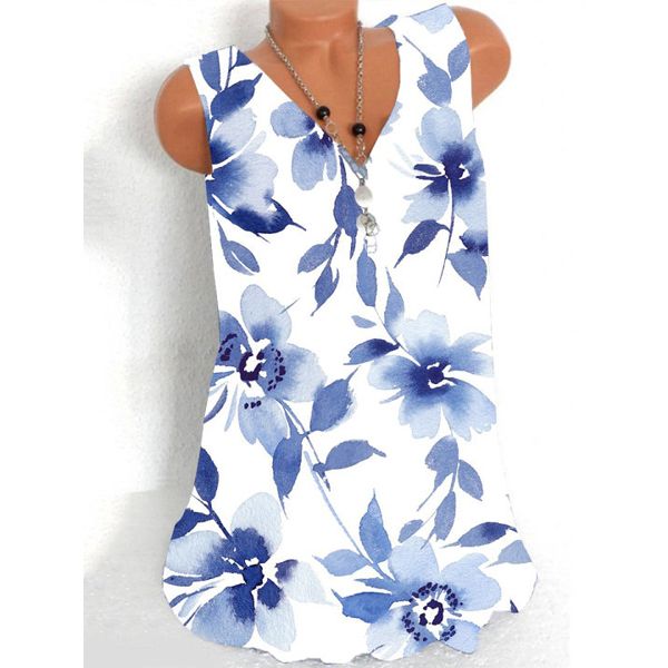 Fashion Women T-shirt Casual Large Size V-neck T-shirt Loose Printed Top Women