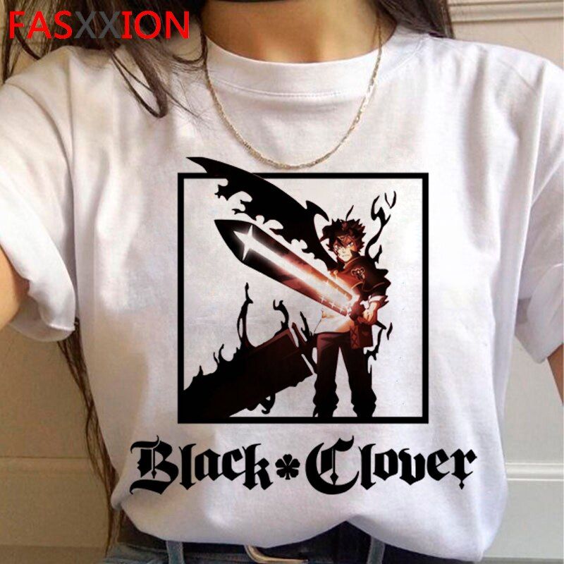 Jn Manga Asta Black Clover Funny Anime T-shirt Men Harajuku Graphic Anime T Shirt Streetwear Cool Tshirt Hop Top Tee Male