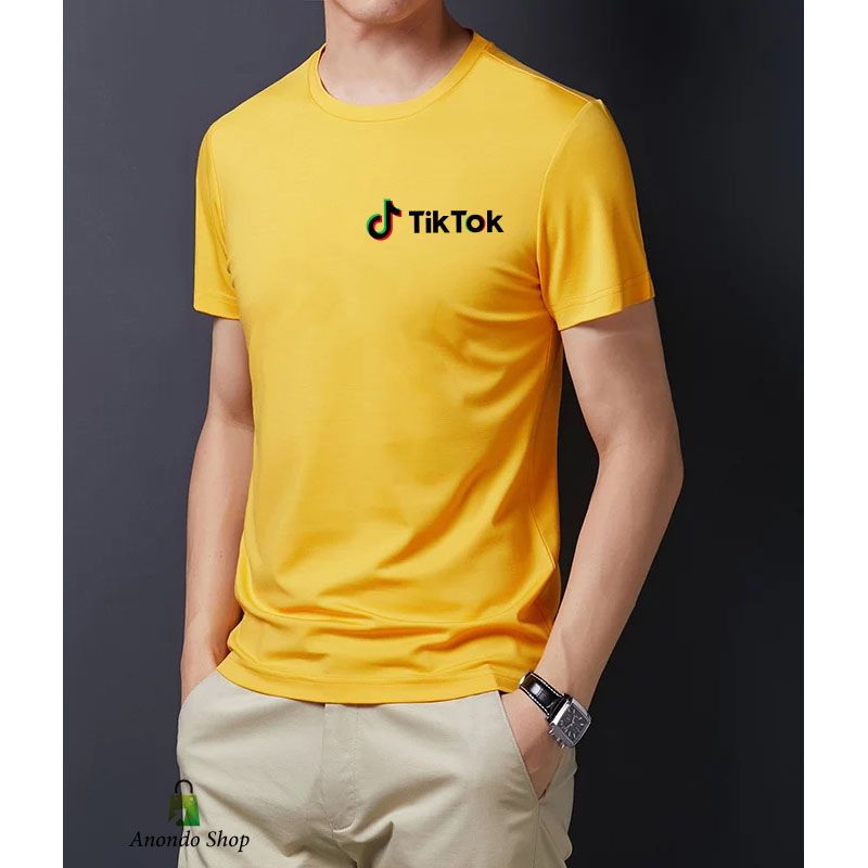 Light Yellow Half Seelve T-Shirt (Tik Tok) - T Shirt For Man - T Shirt For Man - T Shirt For Man