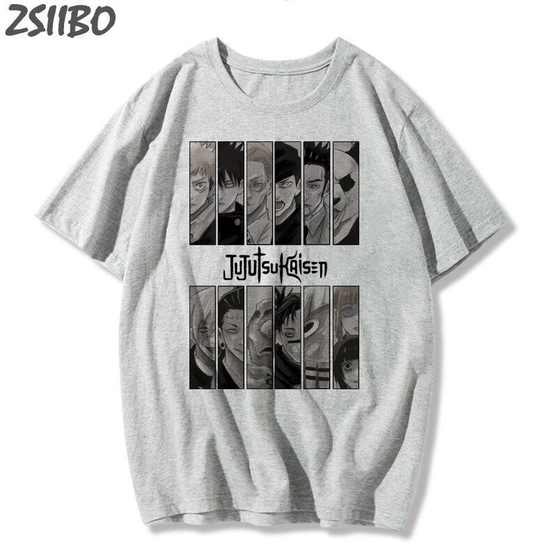 Anime Men's tshirt Jujutsu Kaisen Gojo Satoru Yuji Itadori Print Summer Cool Uni Short Sleeve T Shirt Male Streetwear T-shirt