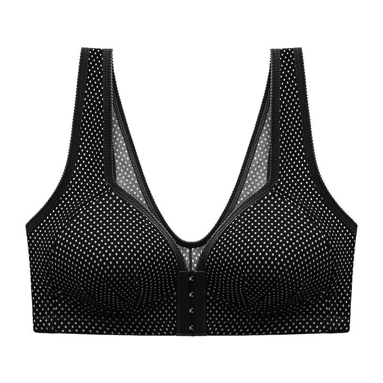 Fitness Bra Non-adjustable Straps Dot Print Seamless Sexy Bra