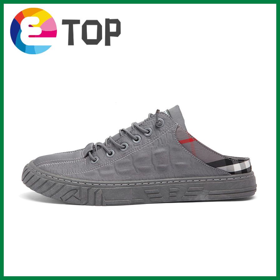 Senlier 2021 New Summer Canvas Slip-on Shoes For Men Casual Shoes Fashion Outdoor Half Slippers