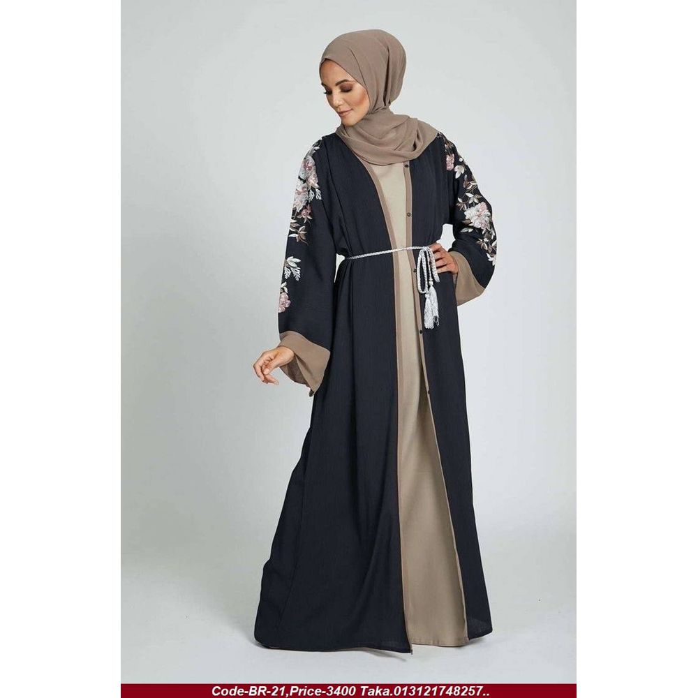 Two-Part Abaya Borka new collection 2021. Fashionable borka for women