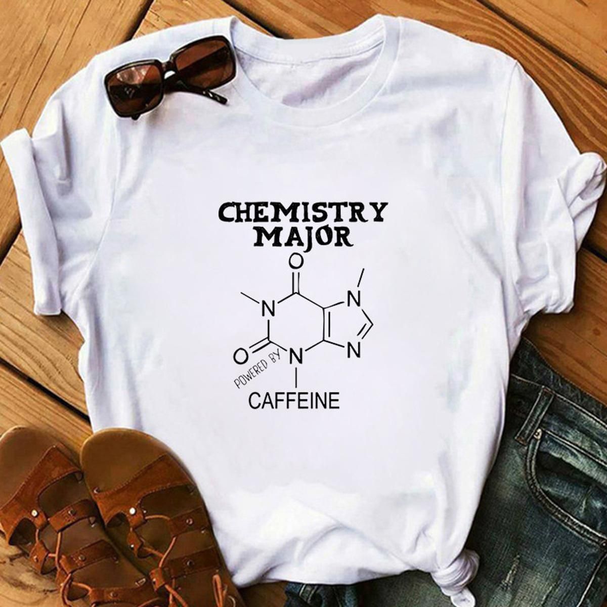 tshirt Women kawaii Chemistry is awesome printed funny graphic tees women harajuku summer white t shirt Female Tee Tops