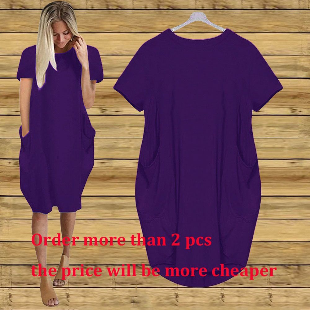 Oversize Short Sleeve Summer Dress Tunic Dresses Women Casual  Loose Tshirt Dress 2021 for Women Robe Vestidos with Pockets