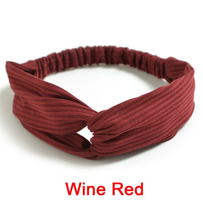 【ALLGOOD】Knitting Cross HeadbanSilk  Turban Women Headband Hair Accessory Headwrap