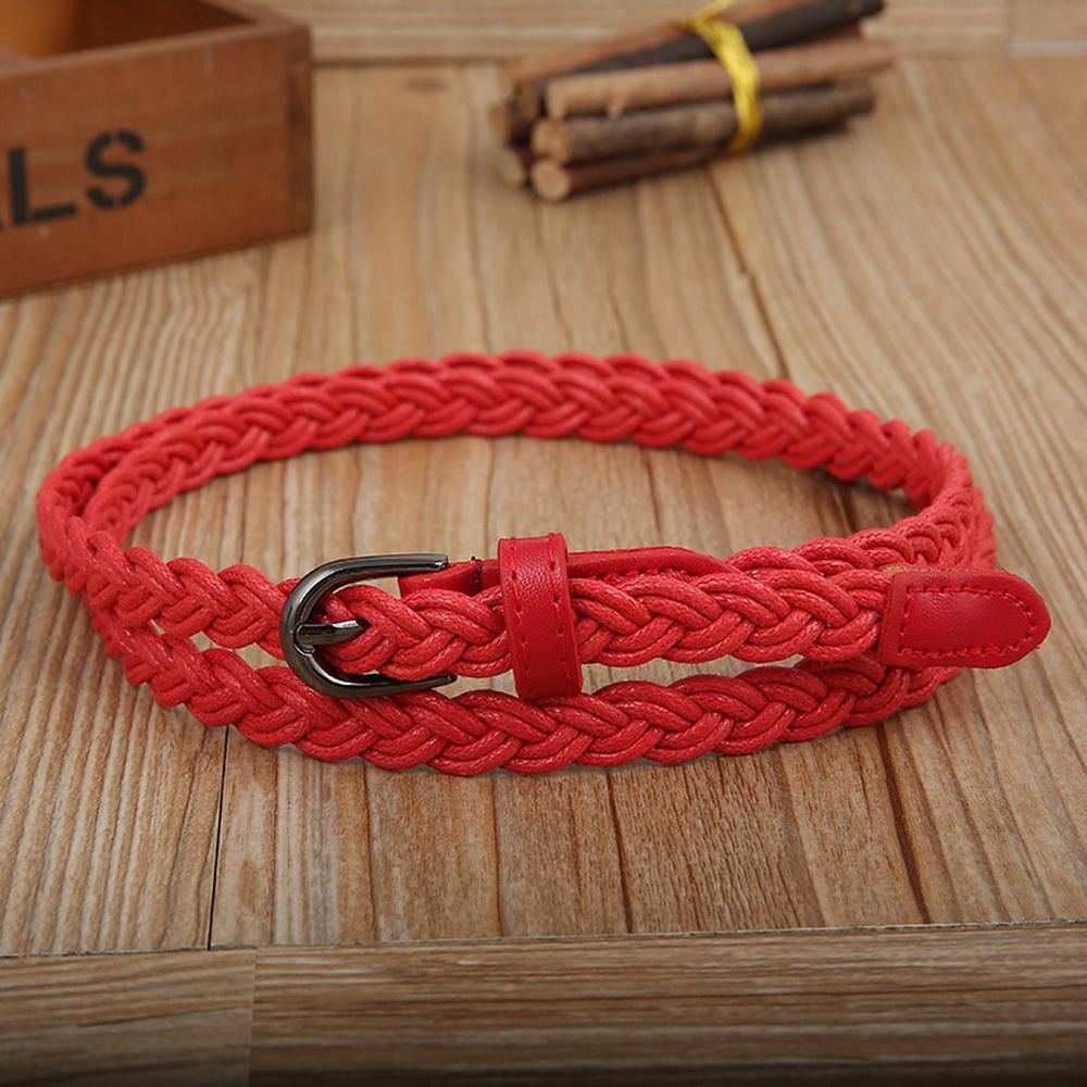 【ALLGOOD】Retro Woven Belts Decorative Waistband Pin Buckle Braided Belt Waist Rope Decoration For Women