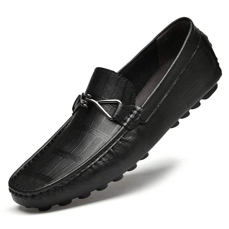 High Quality  Leather Men Shoes Soft Moccasins Loafers Fashion  Luxury Men Flats Comfy Driving Shoes Big Size 36-47
