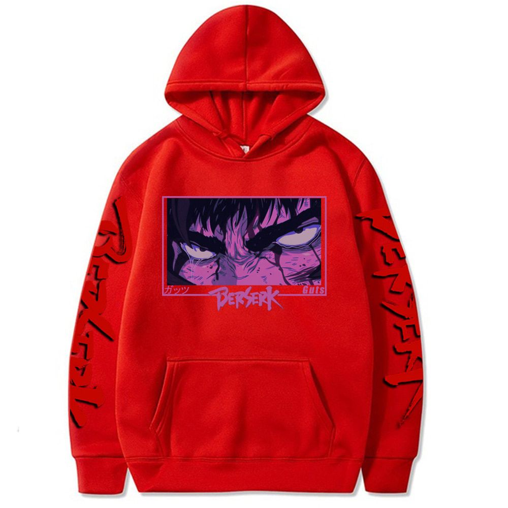 Japan Anime Berserk Harajuku Guts Eyes Manga Hoodies Sweatshirt Gothic Winter Pullover Fashion Long Sleeve Men Black Sweatshirt