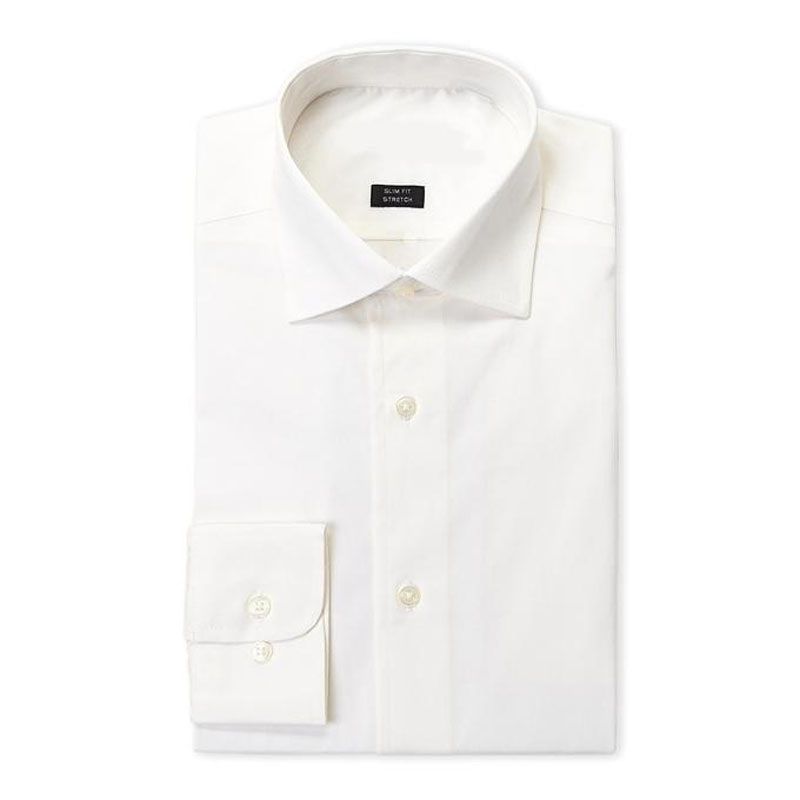 White Cotton Formal Shirt for Men