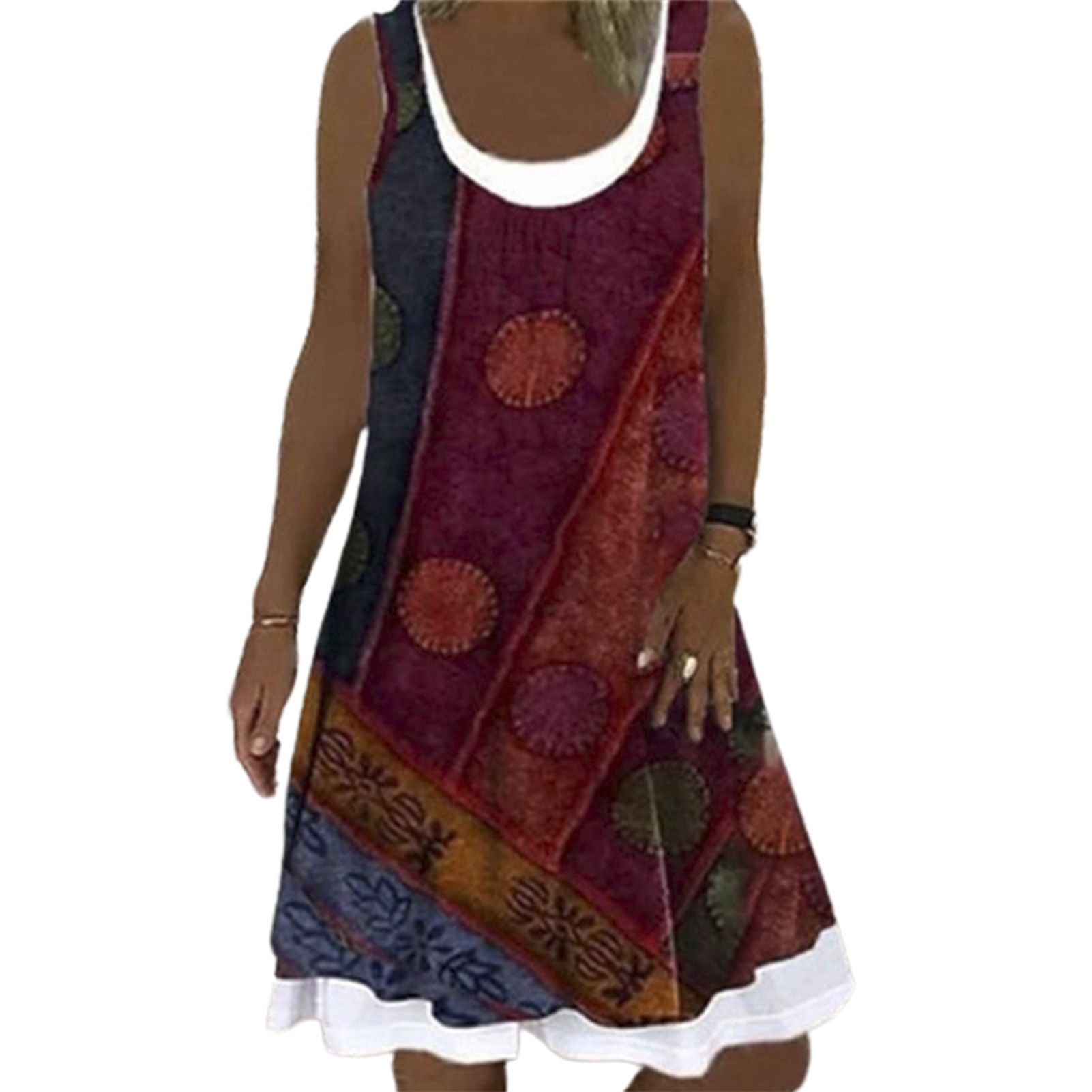 Party Dress Digital Print Loose-fitting Elegantni Dress