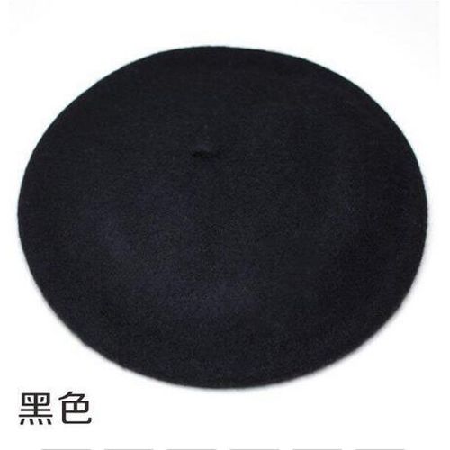 Lady spring Berets Painter style hat Women Wool Vintage Berets Solid Color Caps Female Bonnet Warm Walking Cap