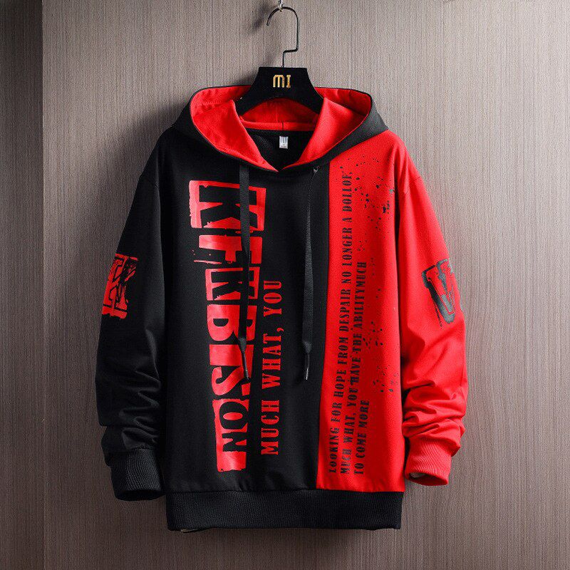 Men's Sweatshirt  Hop Loose Hoodie Men Tops Streetwear Spring Autumn Letter Printed Pullovers Men Sweatshirts Clothing