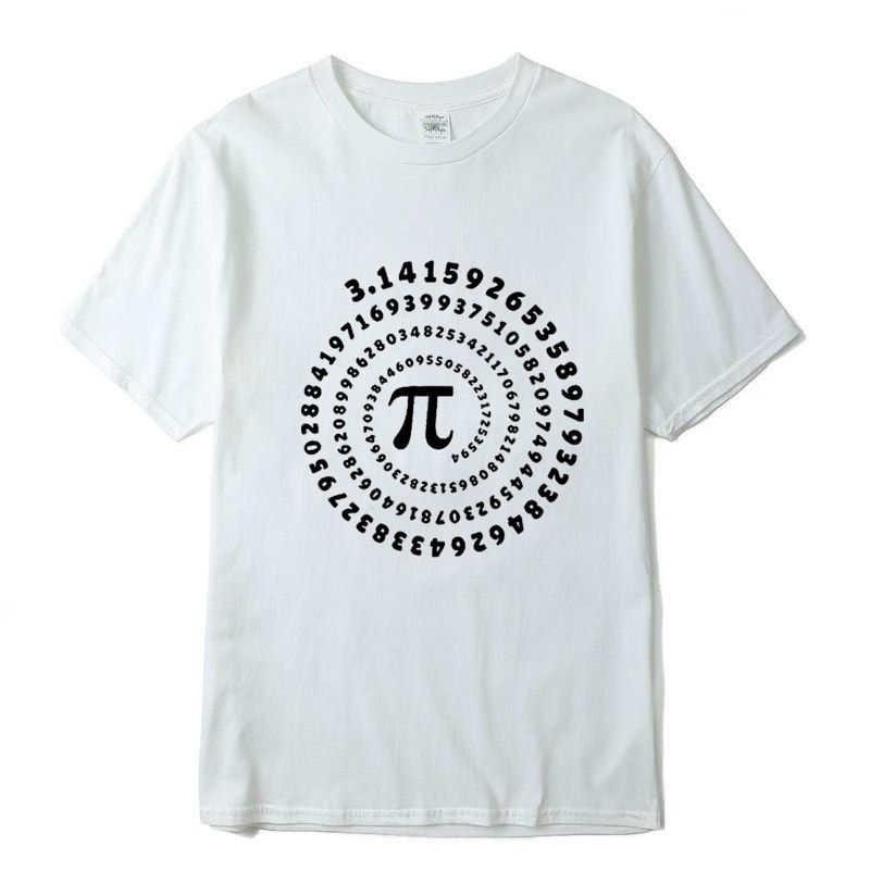 Men's T-shirt 100% cotton short sleeve Mathematical geometry printed men Tshirt  o-neck street style cool funny loose T-shirt