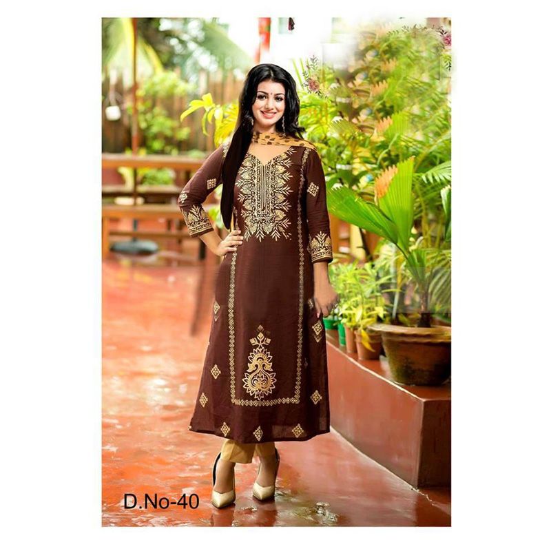 Unstitched Block Printed Cotton Salwar Kamiz