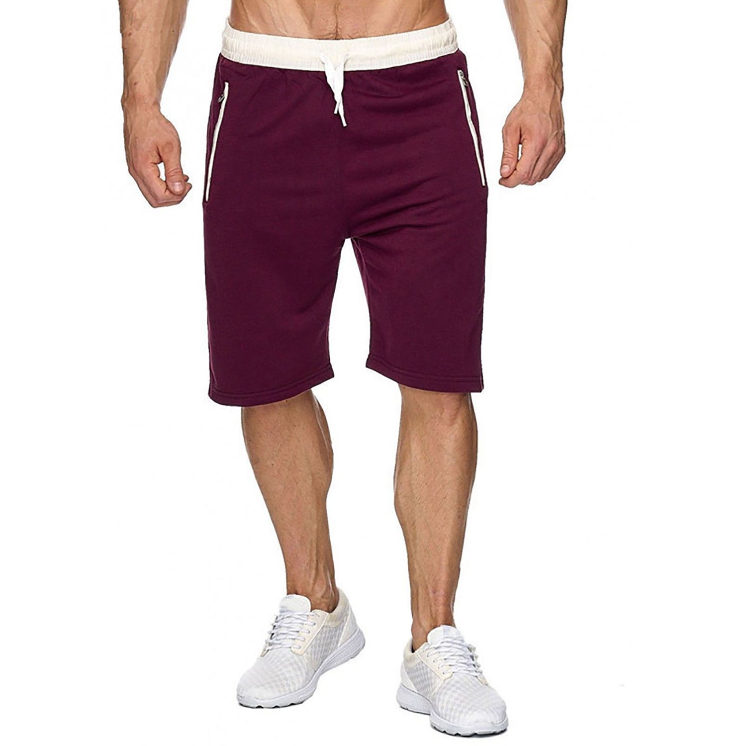 Shorts Adjustable Breathable Drawstring Zipper Pockets Summer Short Pants for Daily Wear