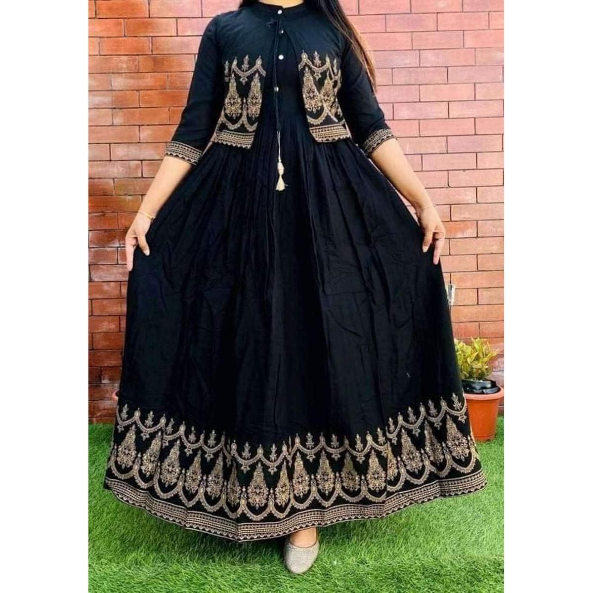 China lilen Stitched Indian Koti Gown Kurti