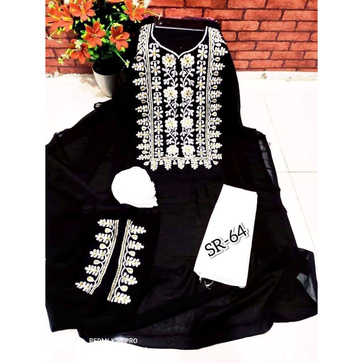 Indian weightless Georgette Embroidery 3 pcs / jorjet Embroidery 3 pcs for Women  / জর্জেট এমব্রয়ডারি থ্রি পিস