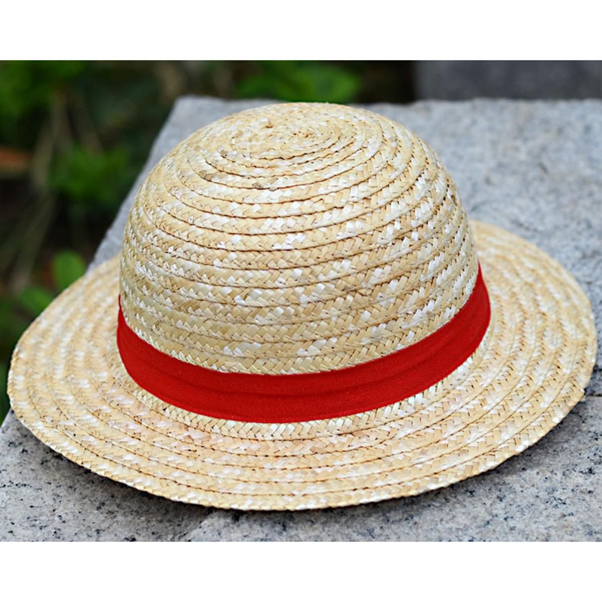 Luffy Straw Hat Japanese Anime Cosplay Hats Cartoon Cap Cute Breathable Boater Beach Hat Solid Color Unisex Caps
