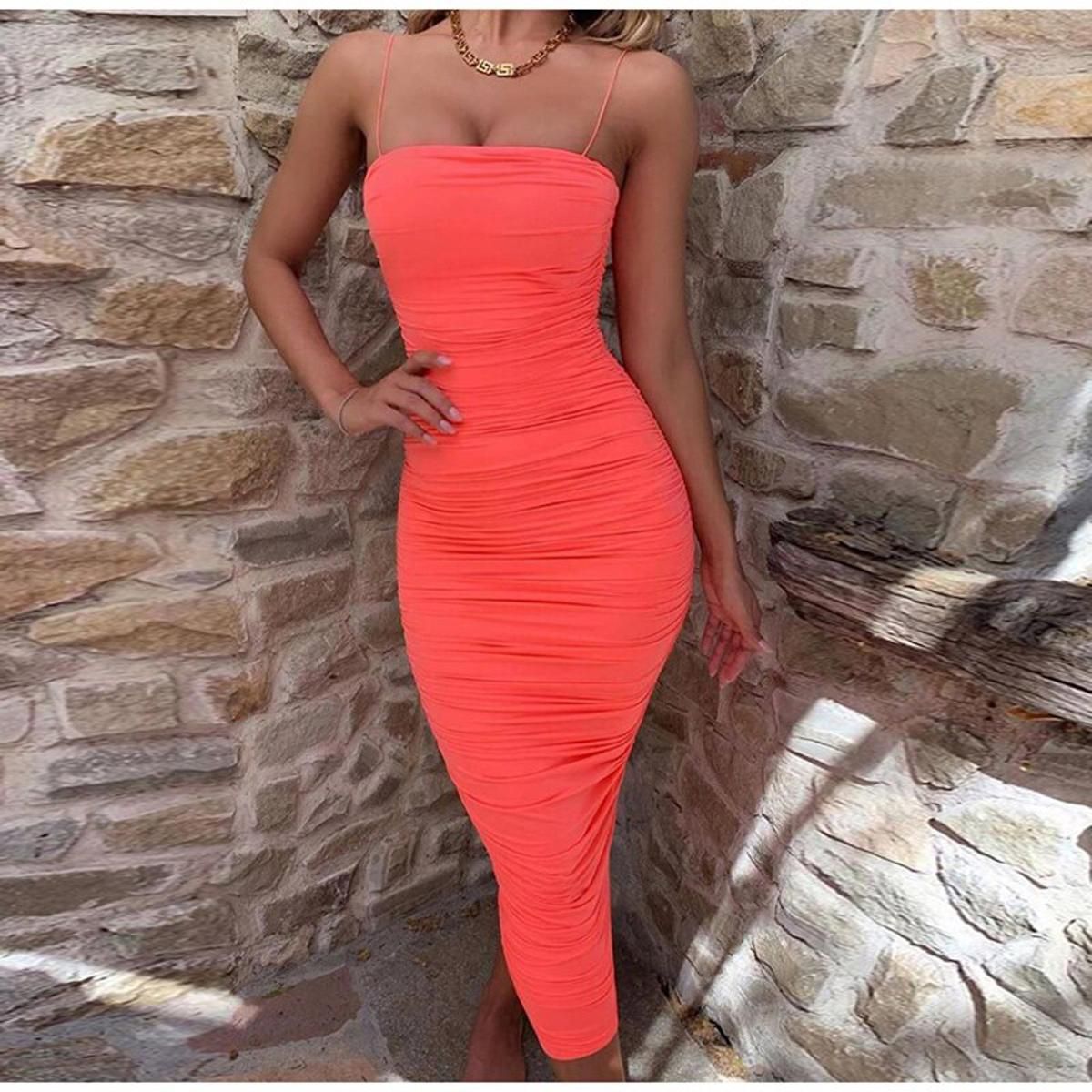 2 Layers White Summer Dress Women Elegant Straps Ruched Maxi Dress Pink Long Dress Dresses Party Night Robe