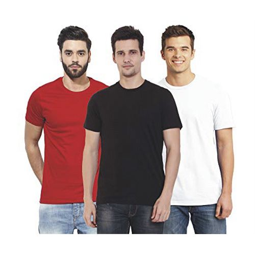 Combo Pack of 3 Half Sleeve cotton T-shirt.