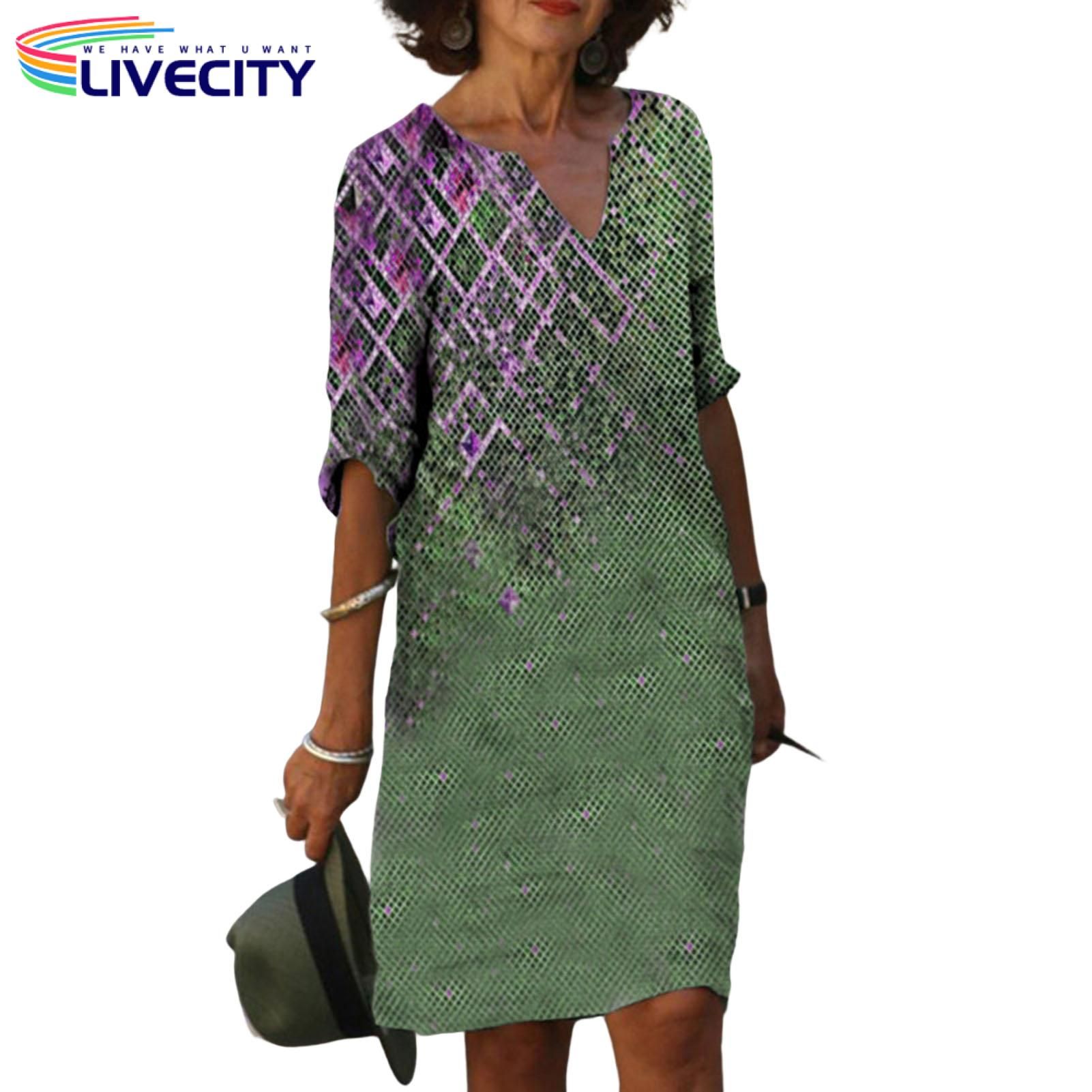 Women Dress All-match Loose Fit Women Dress
