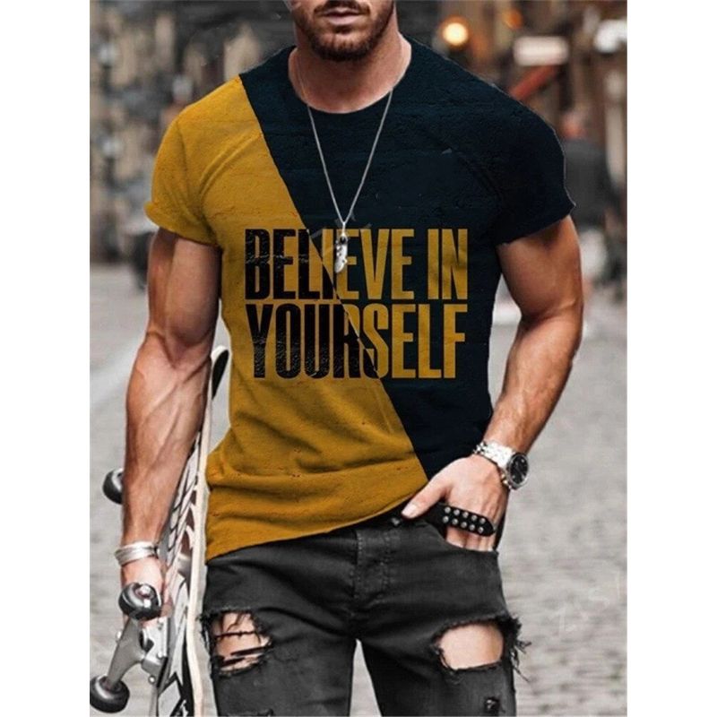 Summer Men Fashion Music Harajuku Printed O Collared Ethnic Style T Shirts Men's Oversized Vintage Short Sleeve Tshirts