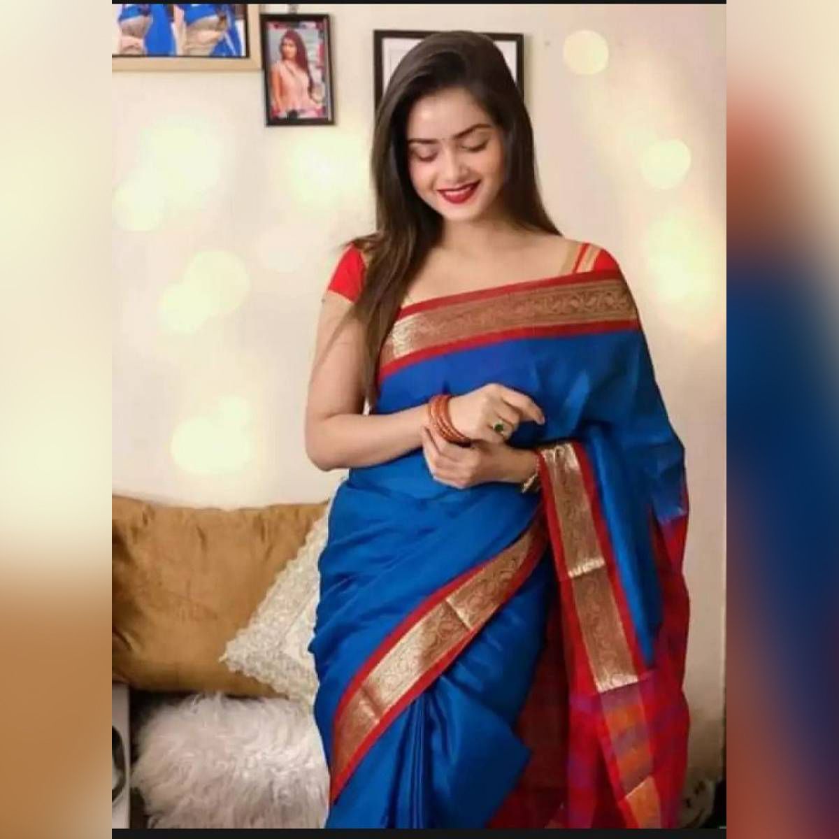 Mashlaish Cotton Tangail Tant Saree With Running Blouse Piece For Women