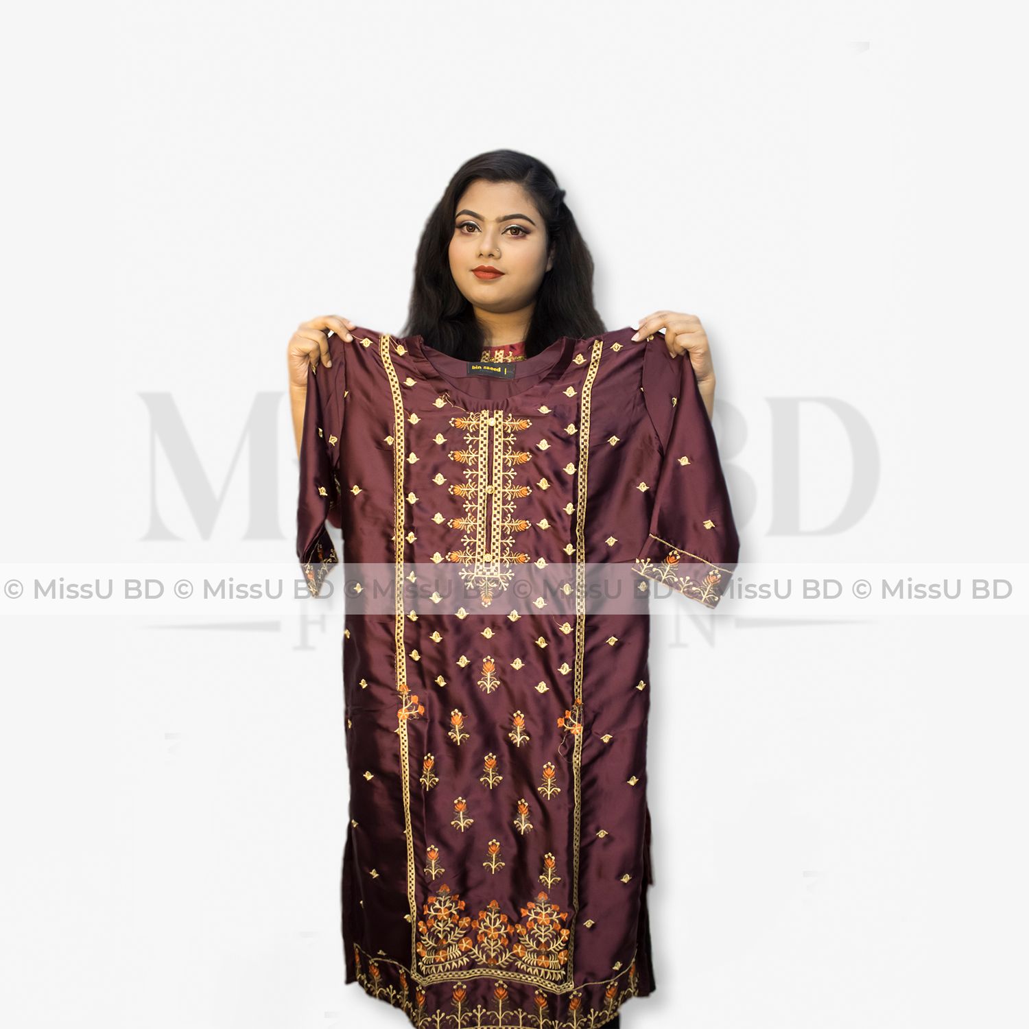 PAKISTANI BIN SAYEED SILK KURTI - MissU BD Shop