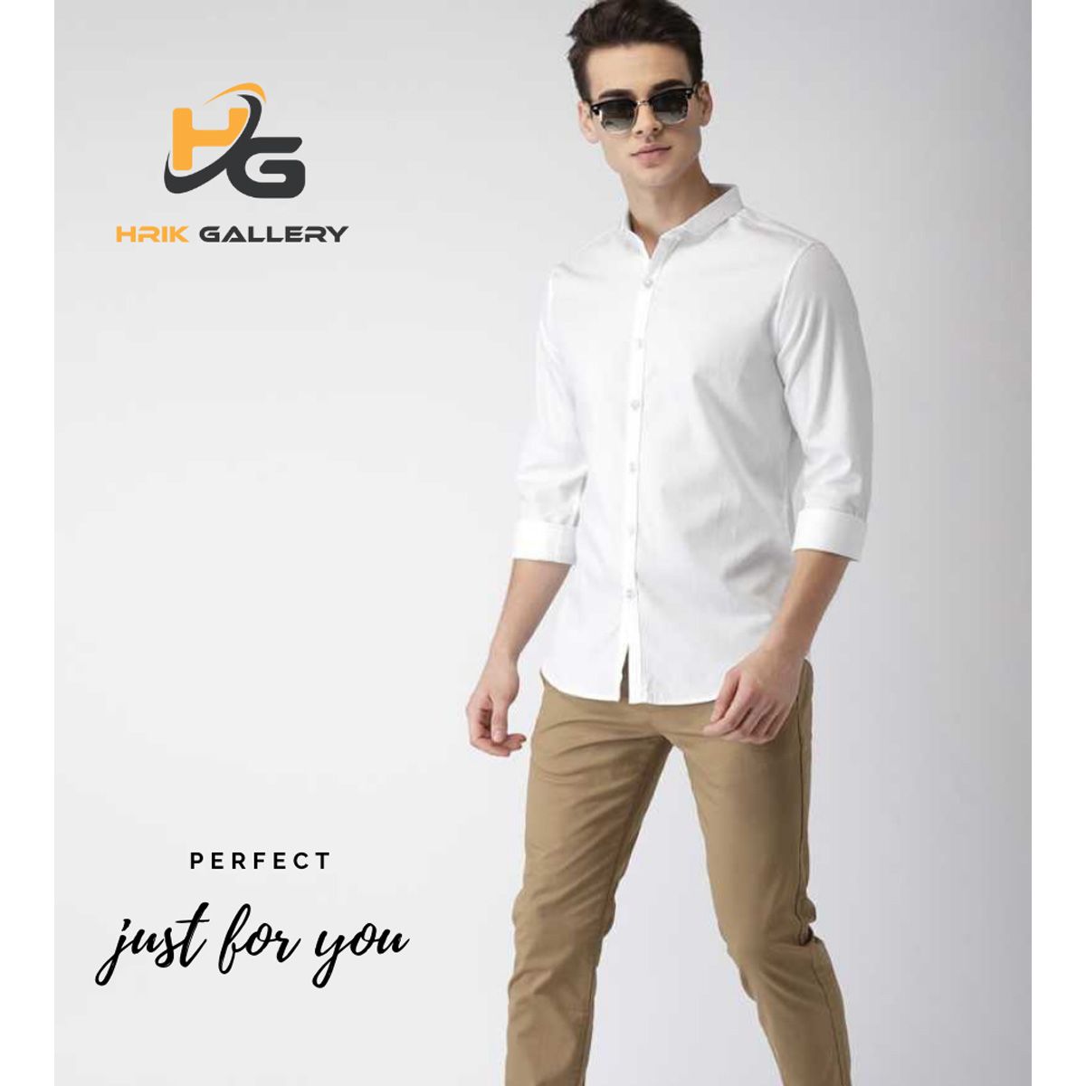 Cotton Full Sleeves Casual Shirt for Men - White