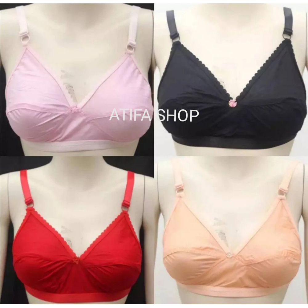 4 Piece Comfortable Cotton Bra for Woman