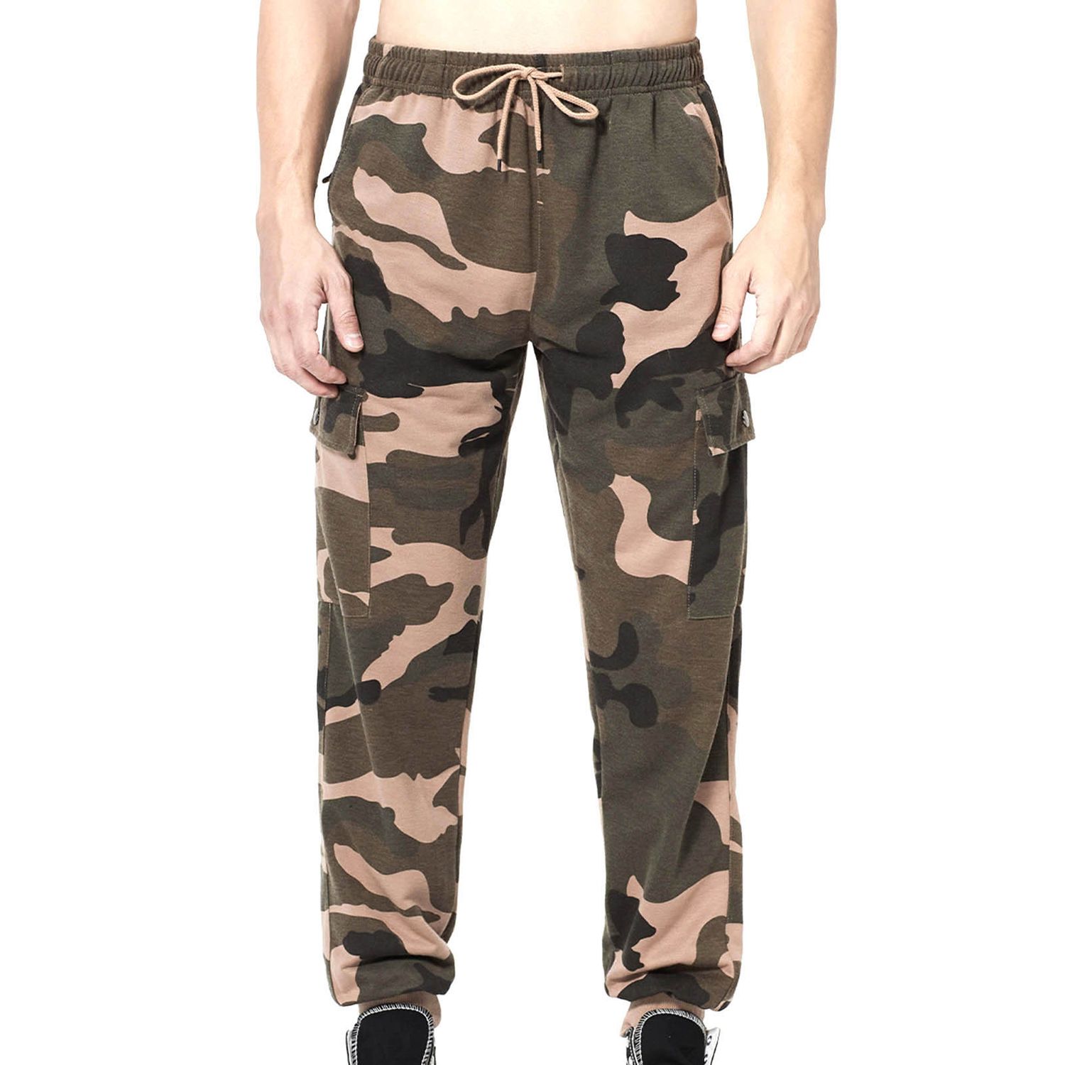 Fall Trousers Solid Color Straight Men Pants