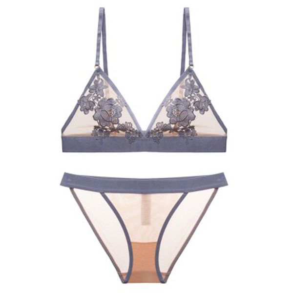 French style lace bralette wireless bra  triangle cup female underwear no pad bra